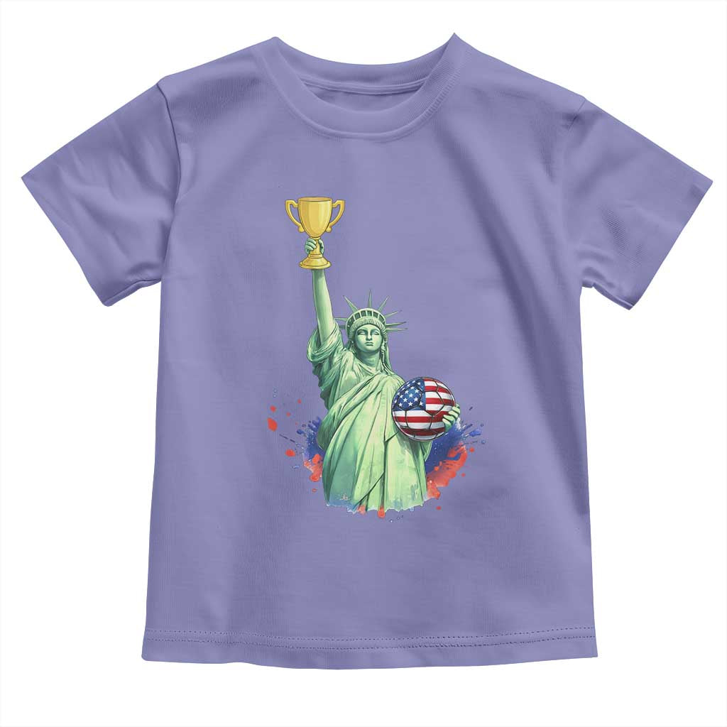 Statue Of Liberty Soccer Cup Toddler T Shirt USA Soccer Lover Gift