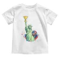 Statue Of Liberty Soccer Cup Toddler T Shirt USA Soccer Lover Gift