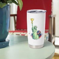 Statue Of Liberty Soccer Cup Tumbler Cup USA Soccer Lover Gift