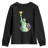 Statue Of Liberty Soccer Cup Youth Sweatshirt USA Soccer Lover Gift
