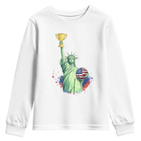 Statue Of Liberty Soccer Cup Youth Sweatshirt USA Soccer Lover Gift