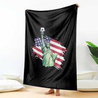 Statue Of Liberty Soccer Lover Throw Blanket New Yorker Fan Gift