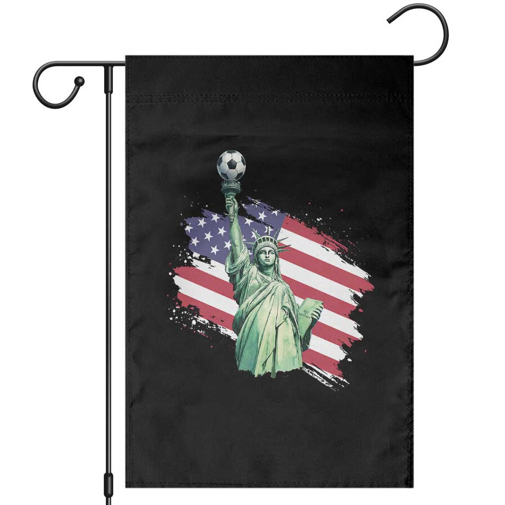 Statue Of Liberty Soccer Lover Garden Flag New Yorker Fan Gift