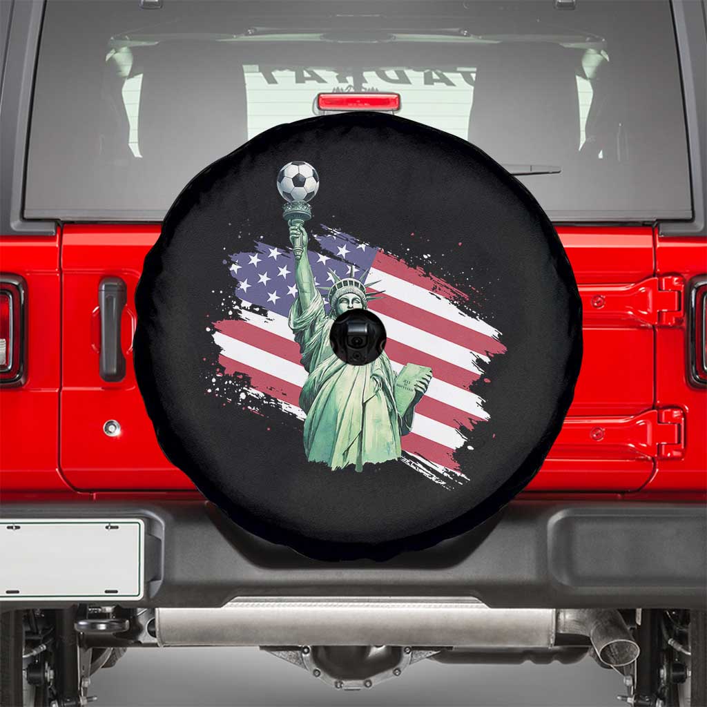 Statue Of Liberty Soccer Lover Spare Tire Cover New Yorker Fan Gift