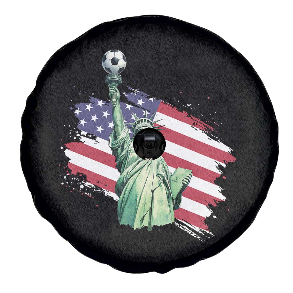 Statue Of Liberty Soccer Lover Spare Tire Cover New Yorker Fan Gift