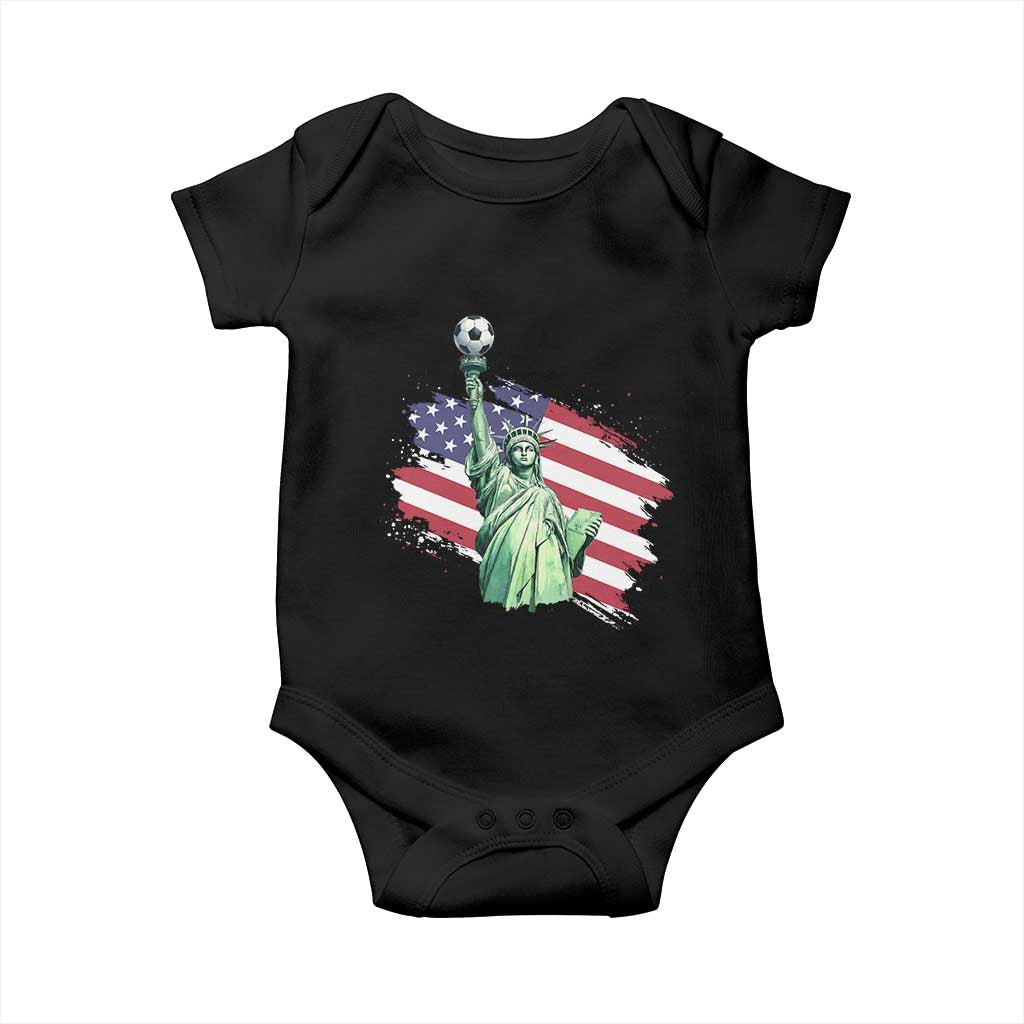 Statue Of Liberty Soccer Lover Baby Onesie New Yorker Fan Gift