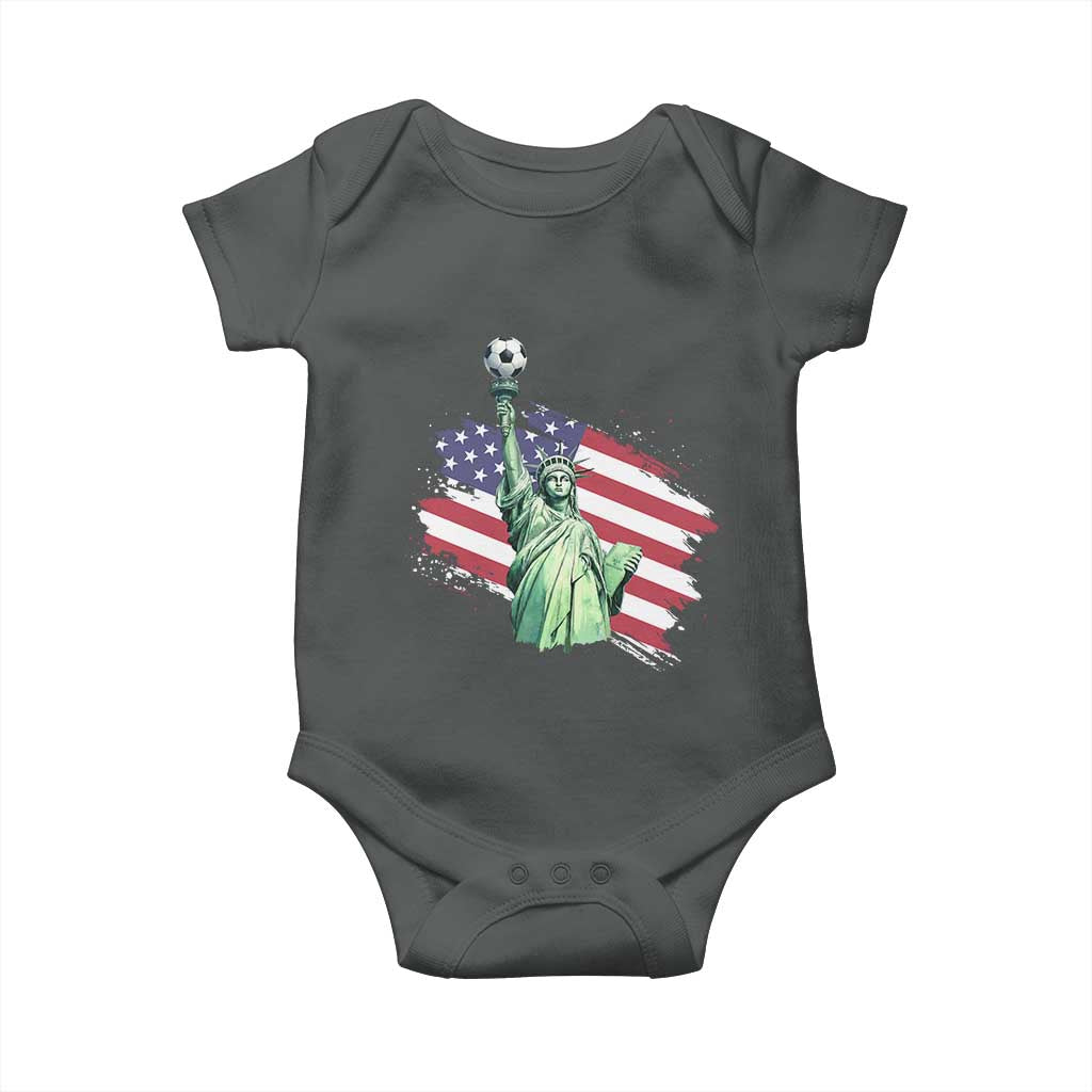 Statue Of Liberty Soccer Lover Baby Onesie New Yorker Fan Gift