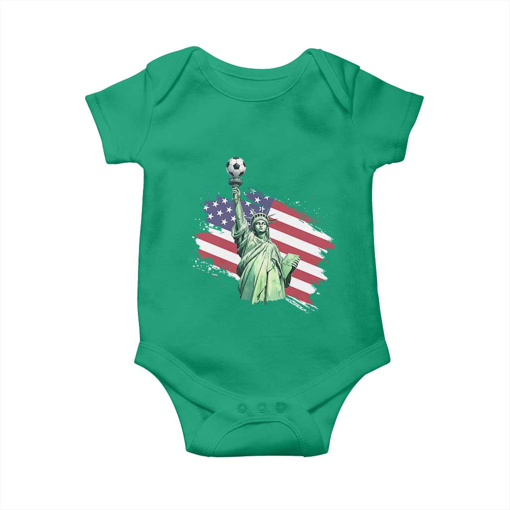 Statue Of Liberty Soccer Lover Baby Onesie New Yorker Fan Gift