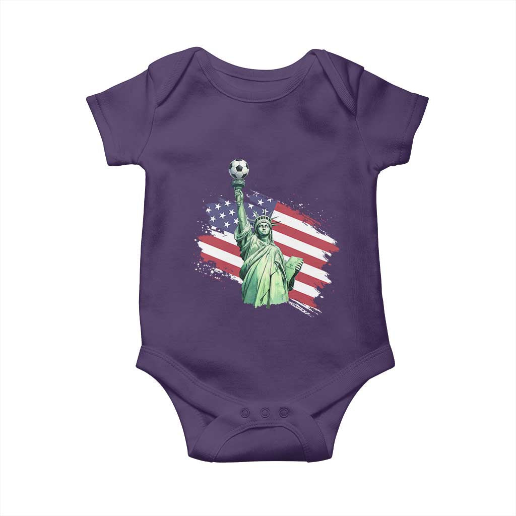 Statue Of Liberty Soccer Lover Baby Onesie New Yorker Fan Gift