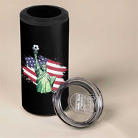 Statue Of Liberty Soccer Lover 4 in 1 Can Cooler Tumbler New Yorker Fan Gift