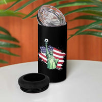 Statue Of Liberty Soccer Lover 4 in 1 Can Cooler Tumbler New Yorker Fan Gift