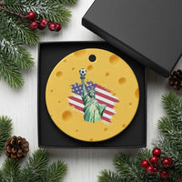Statue Of Liberty Soccer Lover Ceramic Ornament New Yorker Fan Gift