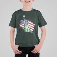 Statue Of Liberty Soccer Lover T Shirt For Kid New Yorker Fan Gift