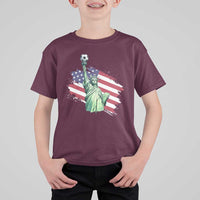 Statue Of Liberty Soccer Lover T Shirt For Kid New Yorker Fan Gift