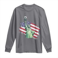 Statue Of Liberty Soccer Lover Long Sleeve Shirt New Yorker Fan Gift