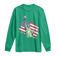 Statue Of Liberty Soccer Lover Long Sleeve Shirt New Yorker Fan Gift