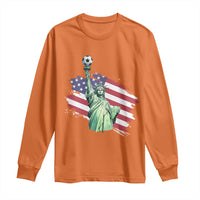 Statue Of Liberty Soccer Lover Long Sleeve Shirt New Yorker Fan Gift