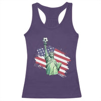 Statue Of Liberty Soccer Lover Racerback Tank Top New Yorker Fan Gift