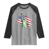 Statue Of Liberty Soccer Lover Raglan Shirt New Yorker Fan Gift