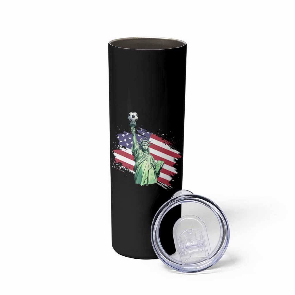 Statue Of Liberty Soccer Lover Skinny Tumbler New Yorker Fan Gift