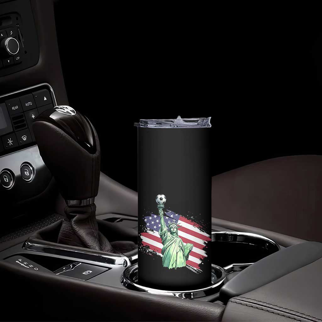 Statue Of Liberty Soccer Lover Skinny Tumbler New Yorker Fan Gift