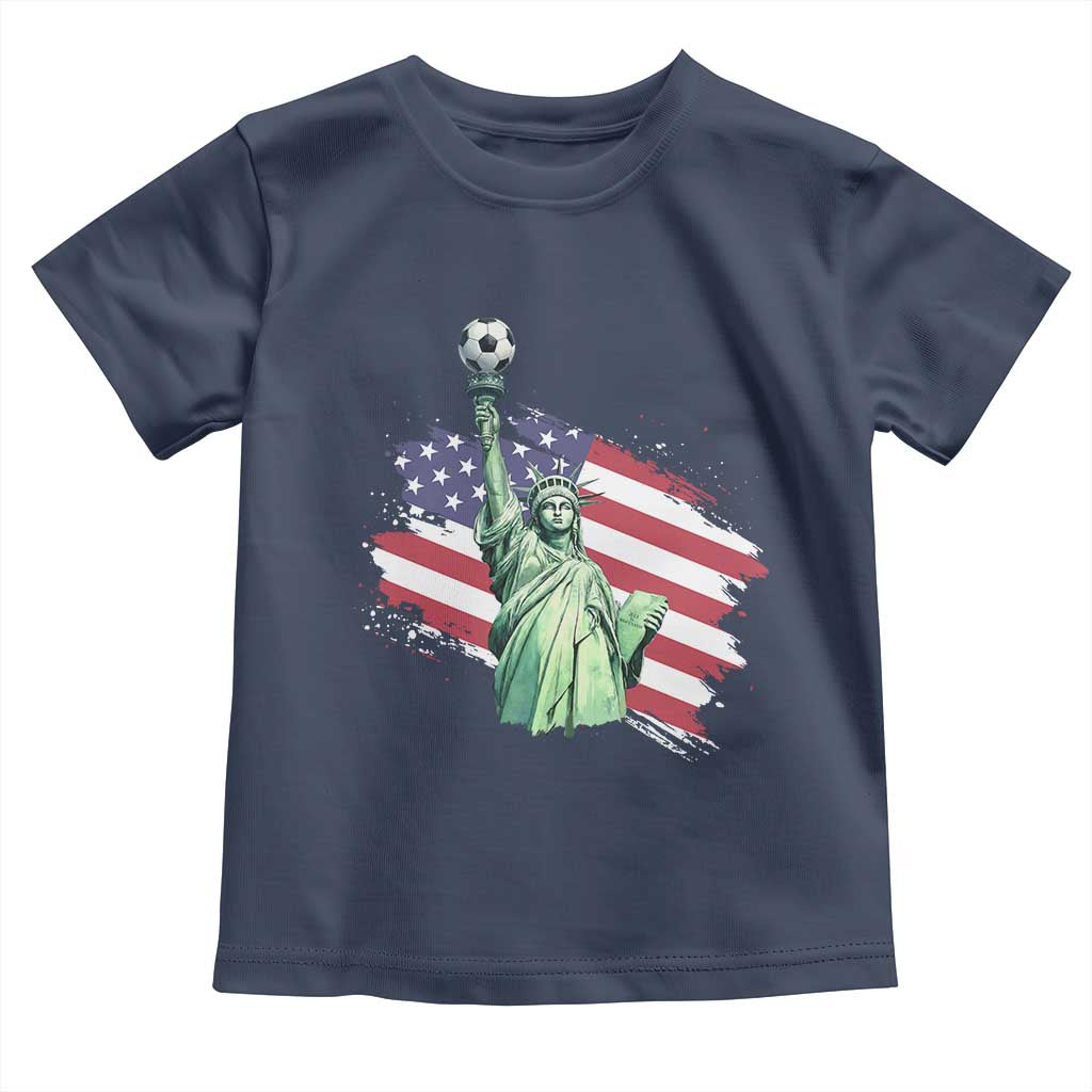 Statue Of Liberty Soccer Lover Toddler T Shirt New Yorker Fan Gift