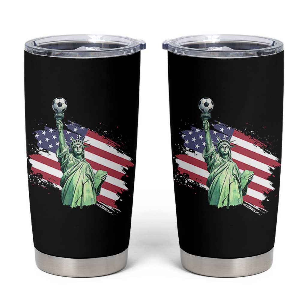 Statue Of Liberty Soccer Lover Tumbler Cup New Yorker Fan Gift