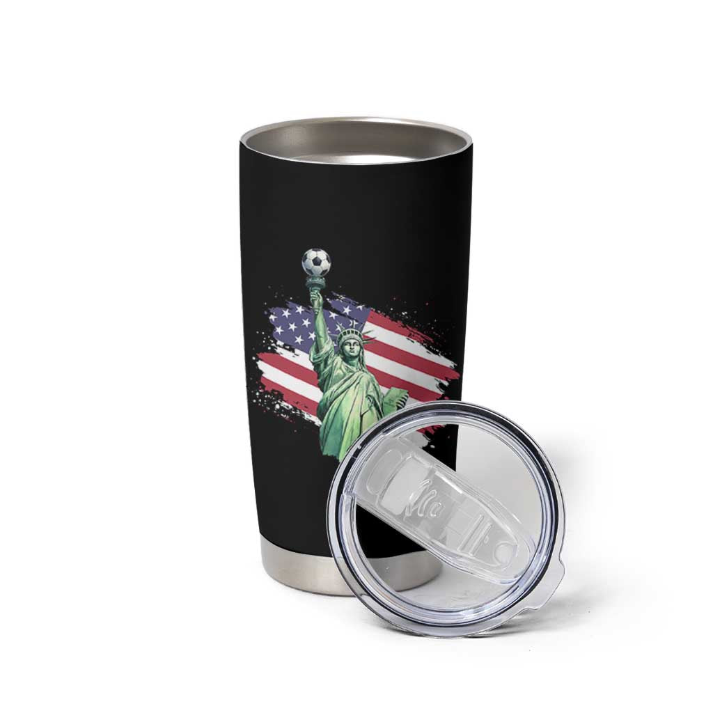 Statue Of Liberty Soccer Lover Tumbler Cup New Yorker Fan Gift