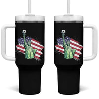 Statue Of Liberty Soccer Lover Tumbler With Handle New Yorker Fan Gift