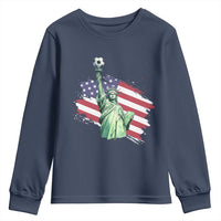 Statue Of Liberty Soccer Lover Youth Sweatshirt New Yorker Fan Gift