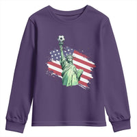 Statue Of Liberty Soccer Lover Youth Sweatshirt New Yorker Fan Gift