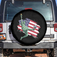 Funny Statue Of Liberty Playing Soccer Spare Tire Cover New Yorker Fan Gift