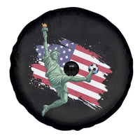 Funny Statue Of Liberty Playing Soccer Spare Tire Cover New Yorker Fan Gift