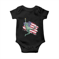 Funny Statue Of Liberty Playing Soccer Baby Onesie New Yorker Fan Gift