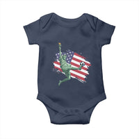 Funny Statue Of Liberty Playing Soccer Baby Onesie New Yorker Fan Gift