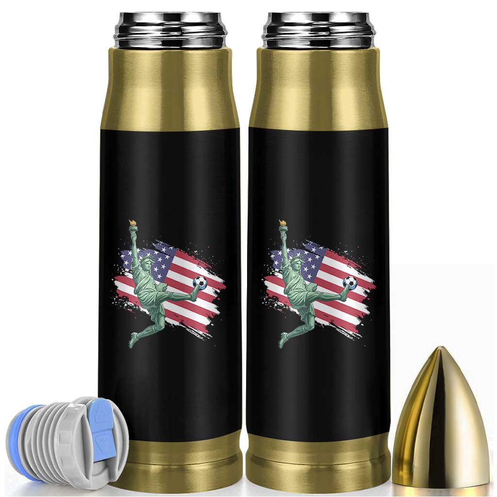 Funny Statue Of Liberty Playing Soccer Bullet Tumbler New Yorker Fan Gift