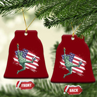 Funny Statue Of Liberty Playing Soccer Ceramic Ornament New Yorker Fan Gift