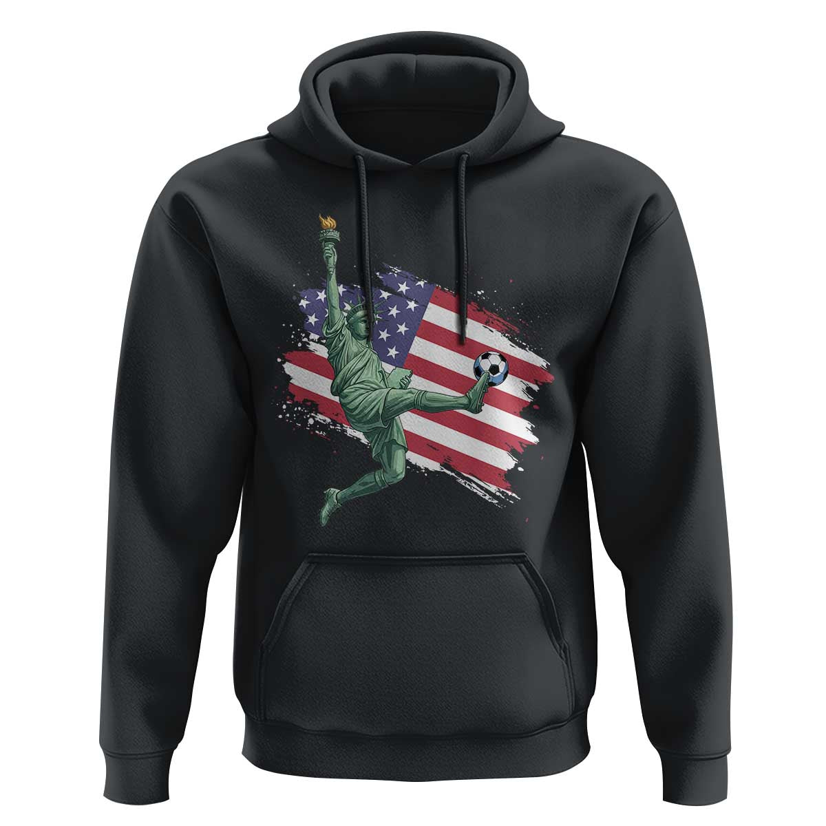 Funny Statue Of Liberty Playing Soccer Hoodie New Yorker Fan Gift