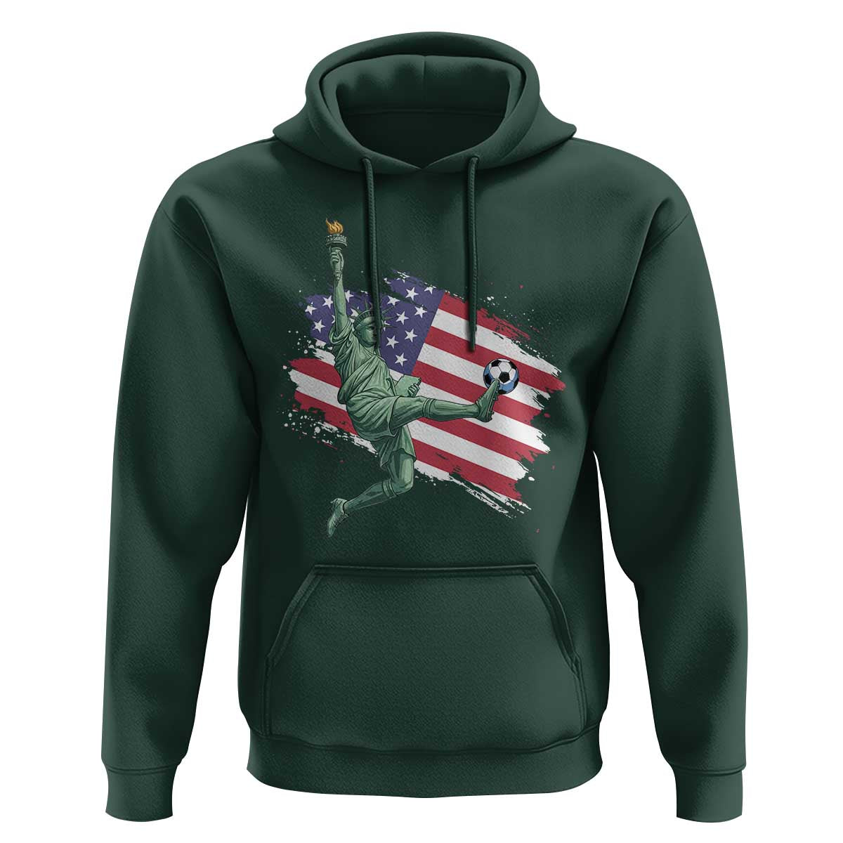 Funny Statue Of Liberty Playing Soccer Hoodie New Yorker Fan Gift