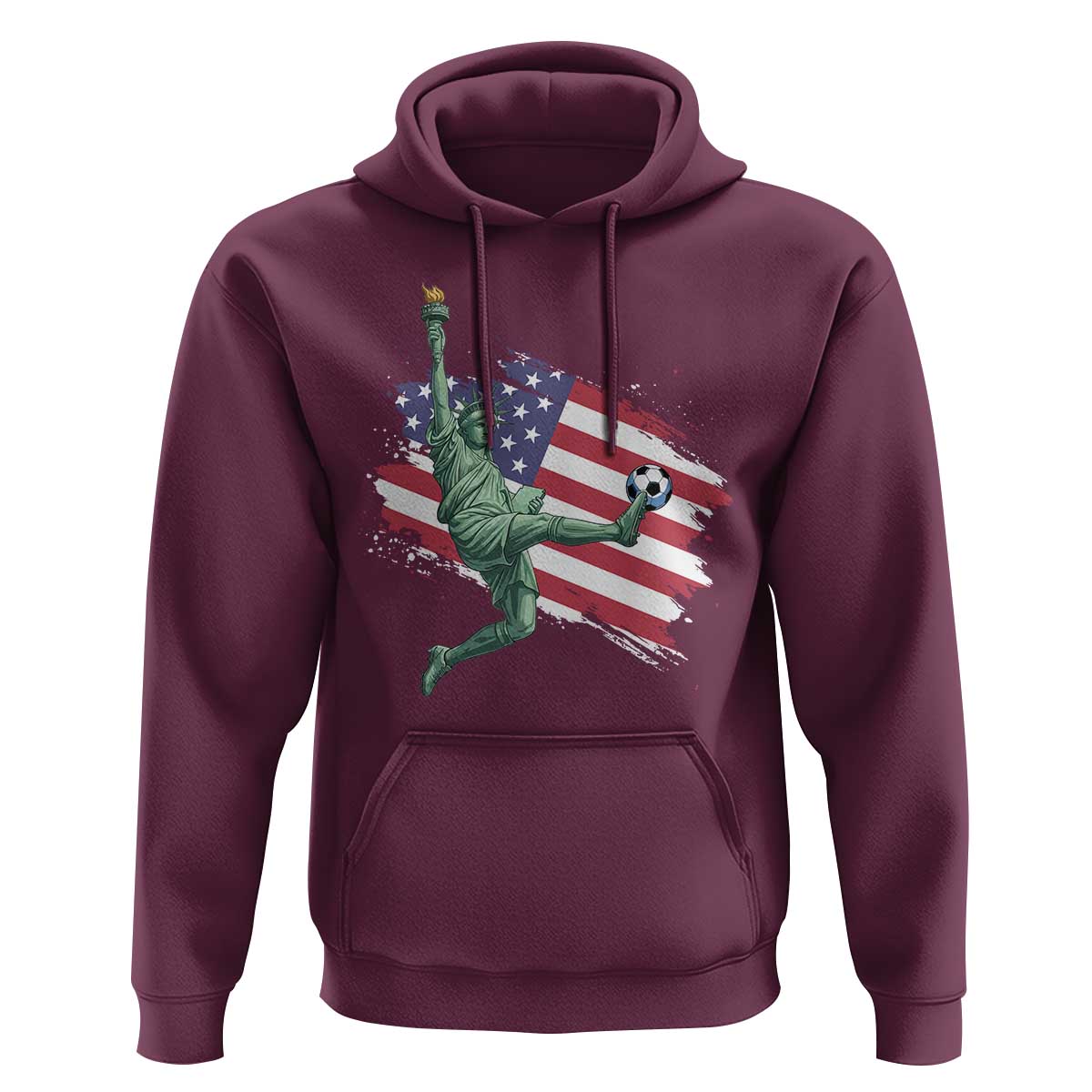 Funny Statue Of Liberty Playing Soccer Hoodie New Yorker Fan Gift
