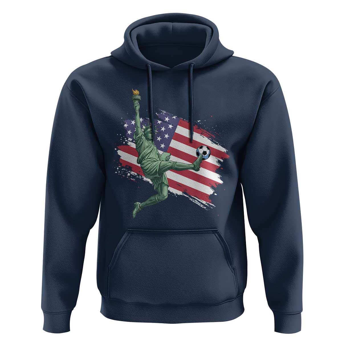 Funny Statue Of Liberty Playing Soccer Hoodie New Yorker Fan Gift