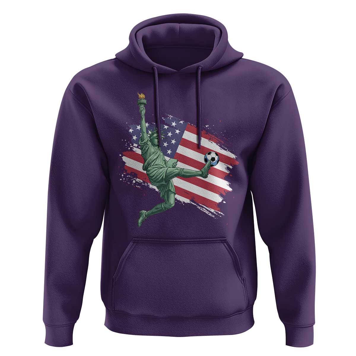 Funny Statue Of Liberty Playing Soccer Hoodie New Yorker Fan Gift