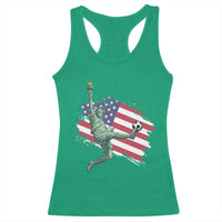 Funny Statue Of Liberty Playing Soccer Racerback Tank Top New Yorker Fan Gift