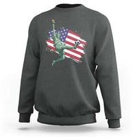 Funny Statue Of Liberty Playing Soccer Sweatshirt New Yorker Fan Gift