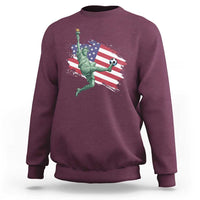 Funny Statue Of Liberty Playing Soccer Sweatshirt New Yorker Fan Gift