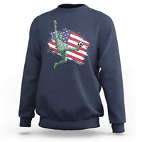 Funny Statue Of Liberty Playing Soccer Sweatshirt New Yorker Fan Gift
