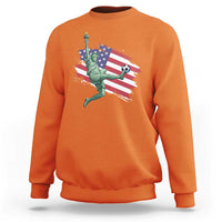 Funny Statue Of Liberty Playing Soccer Sweatshirt New Yorker Fan Gift