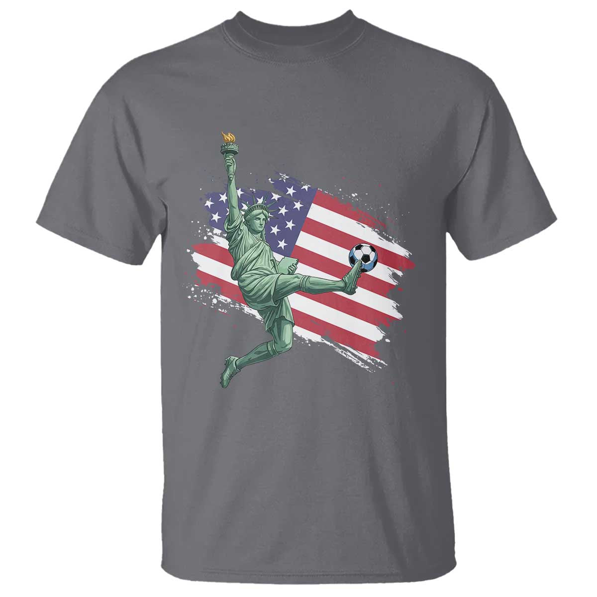 Funny Statue Of Liberty Playing Soccer T Shirt New Yorker Fan Gift