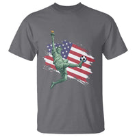 Funny Statue Of Liberty Playing Soccer T Shirt New Yorker Fan Gift