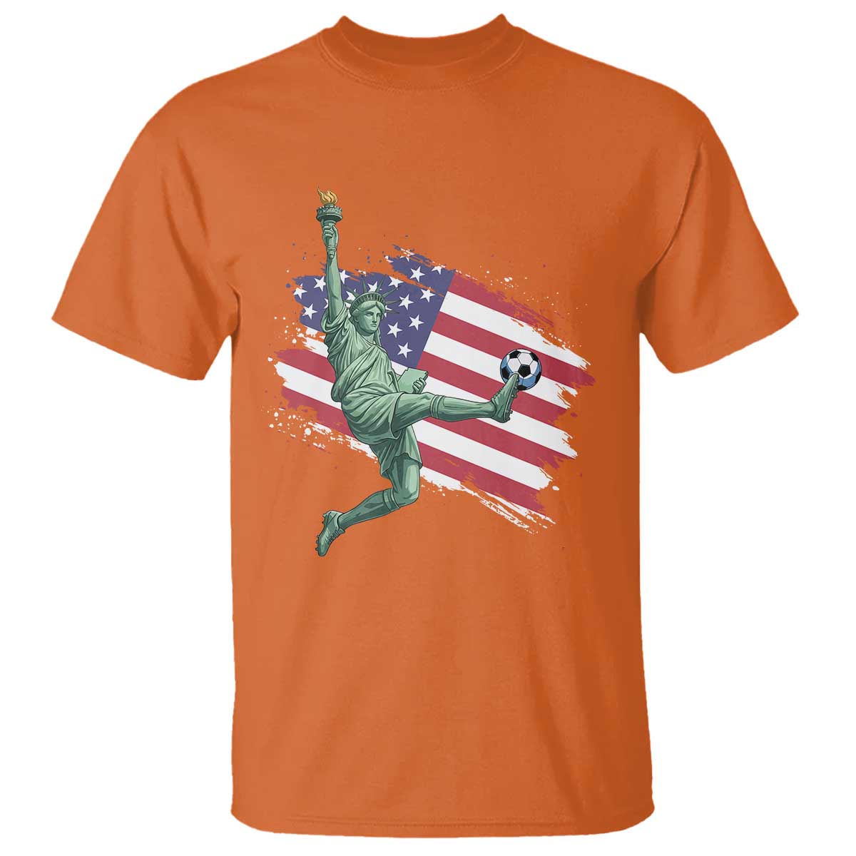 Funny Statue Of Liberty Playing Soccer T Shirt New Yorker Fan Gift